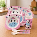 Set de Vajilla Infantil Vaquita – 5 Piezas